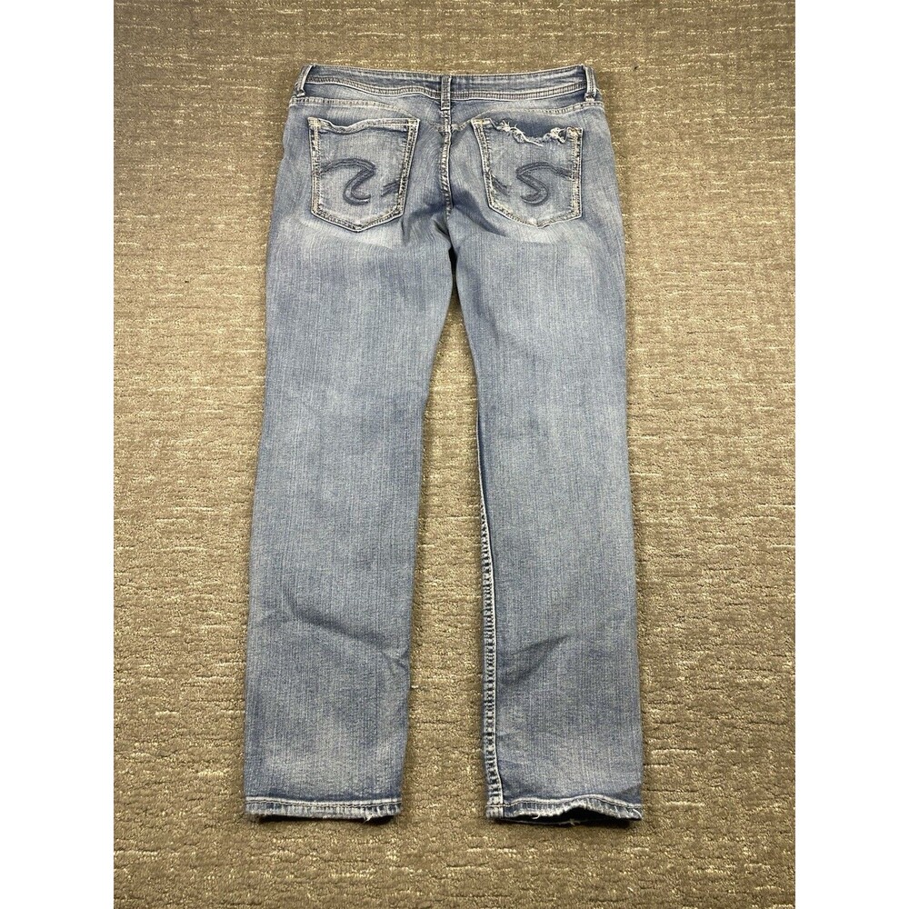 Women’s Silver Jeans Sam W 34 L 29 Distressed Boyfriend Jeans